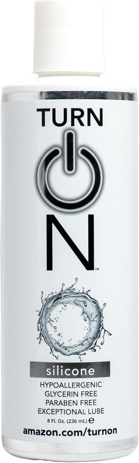 Turn On Silicone-Based Premium Personal Lubricant | Long Lasting Performance, Ultra Slick & Silky Smooth, Condom Safe Lube for Men, Women, and Couples, 8 fl oz