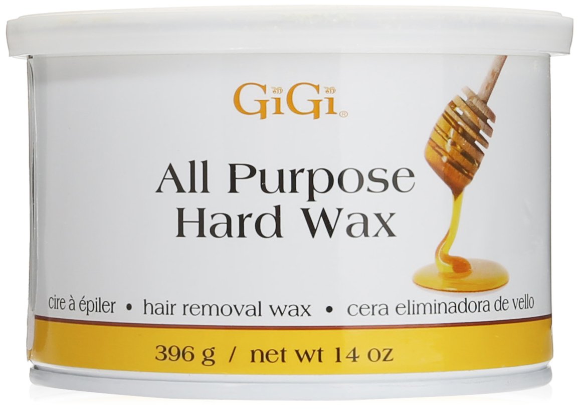 GiGi All Purpose Hard Wax for Hair Removal - DIY At-Home Waxing Kit for Face & Body, 14 oz