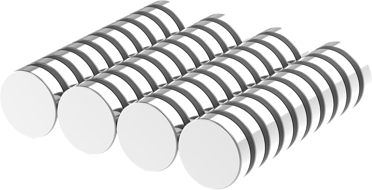 N52 Strong Neodymium Disc Magnets, 1/2" D x 1/8" H - 40 Pack, Powerful Rare Earth Magnets Decorative Round Fridge Magnets,Small Refrigerator Magnet for Whiteboard,Locker,DIY Building Scientific