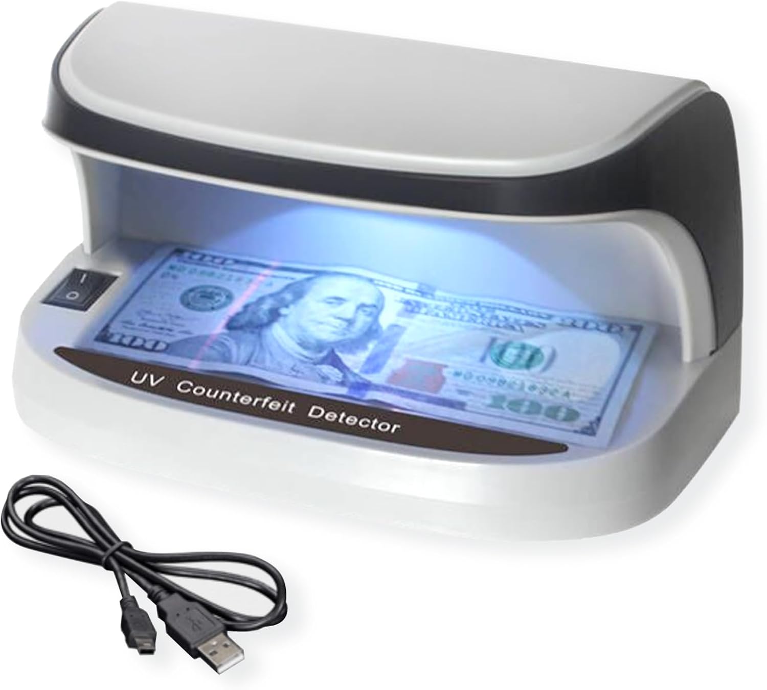BlissKiss Portable UV Money Detector - 3-in-1 Counterfeit Bill/Card/ID Checker with LED Light, Energy-Efficient for Retail & Cash Handling