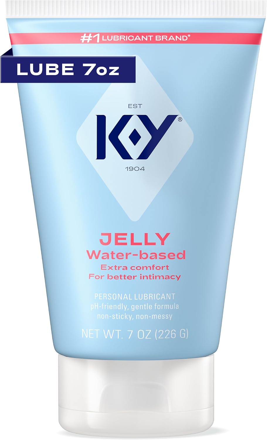 K-Y Jelly Water Based Lube for Sex, Anal Lube, Non-Greasy Water Based Personal Lubricant, pH Friendly Sex Lube Can Be Used with Sex Toys for Women & Male Sex Toys, Condom Friendly Personal