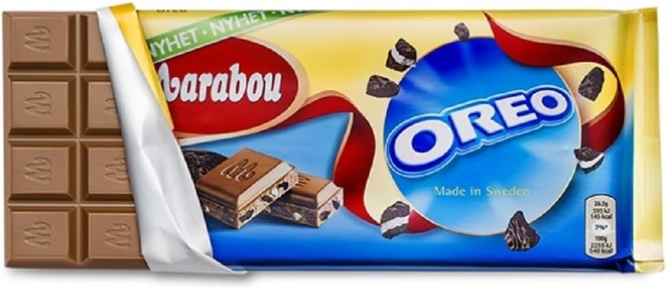 Marabou Oreo - Original Swedish Milk Chocolate - Bar 185g