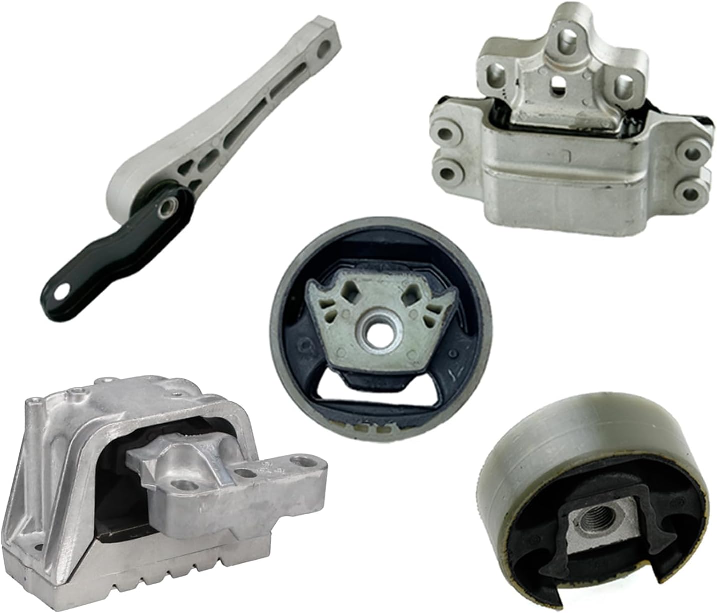 Engine Motor & Transmission Mount Compatible with 2012-2017 Volkswagen Jetta 2.0L Turbo Gas Sedan Set 5pc -K3790 |A6973 A6966 A4925 A4918 A6960HY