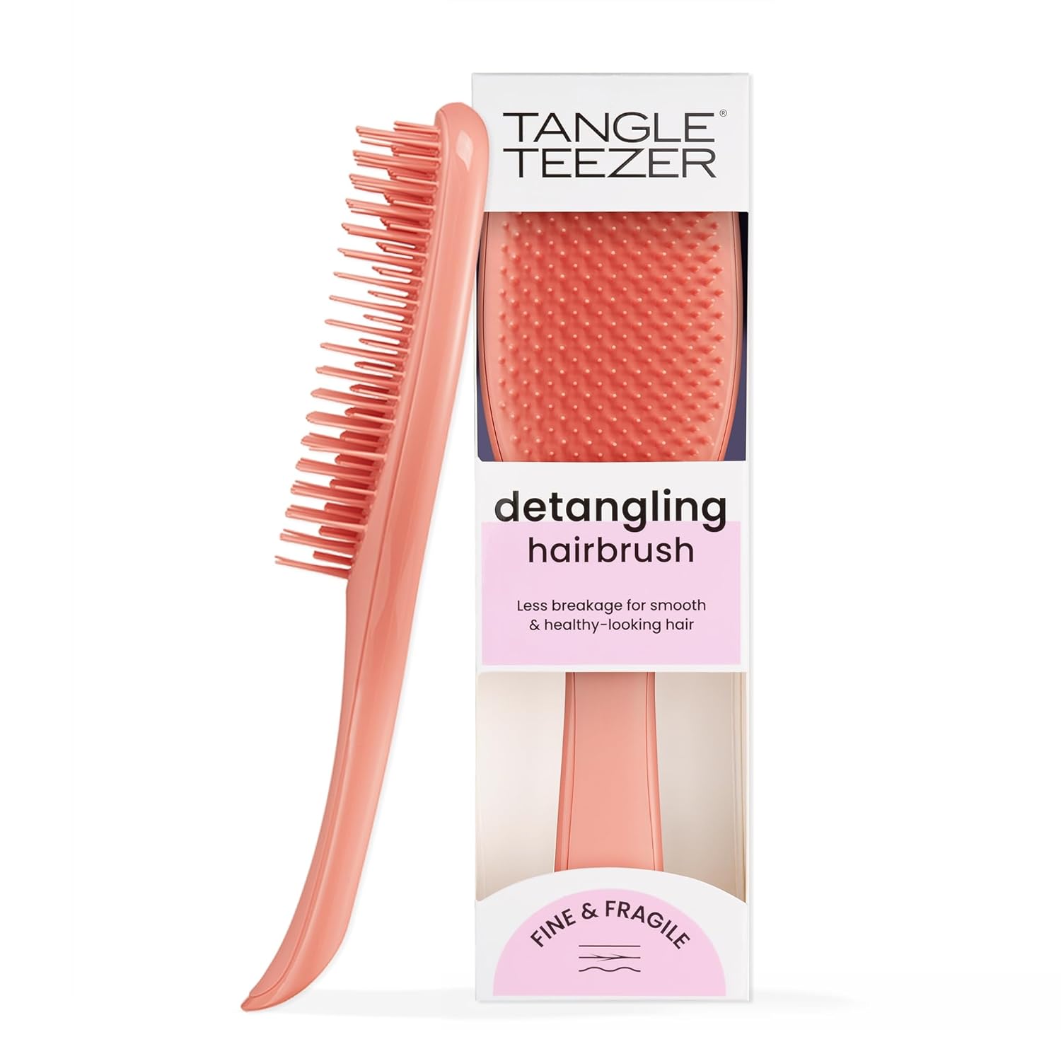 Tangle Teezer Fine & Fragile Ultimate Detangler Brush, Dry & Wet Hair Brush to Detangle & Reduce Breakage, Amazon Exclusive Sweet Cinnamon
