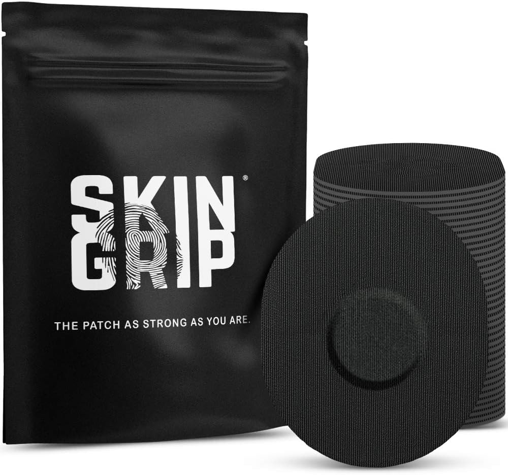 Skin Grip CGM Sensor Patches Compatible with Medtronic Guardian (20-Pack), Waterproof & Sweatproof for 10-14 Days, Pre-Cut Adhesive Tape, Continuous Glucose Monitor Patch, Black