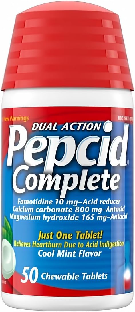 Pepcid Complete Acid Reducer + Antacid Chewable Tablets, Cool Mint Flavor, 50 ea - 2pc by Pepcid Complete