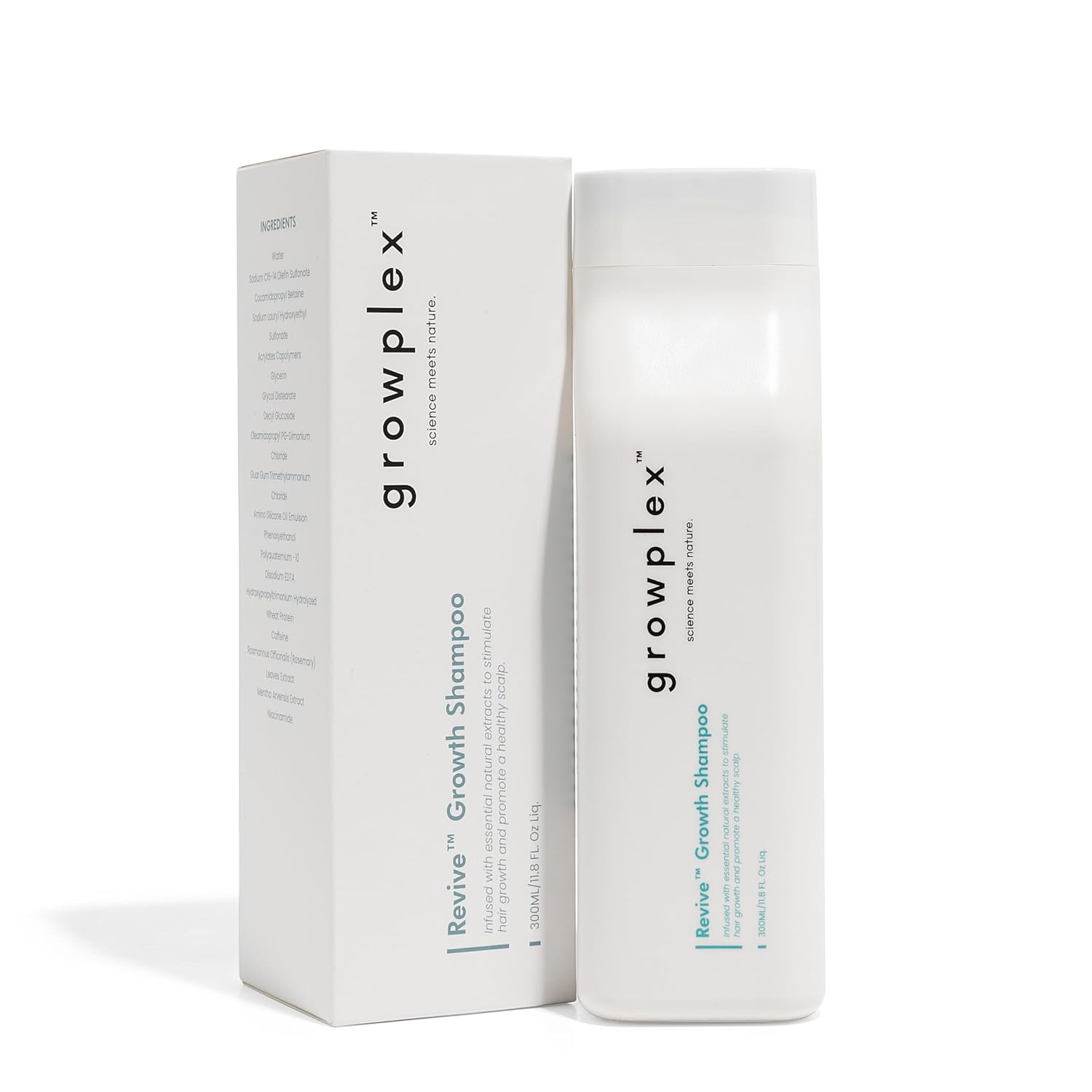 Growplex Revive Hair Strengthening Shampoo – With Biotin, Caffeine, Rosemary & Niacinamide – Supports Thicker, Fuller-Looking Hair – Sulfate-Free – 250ml