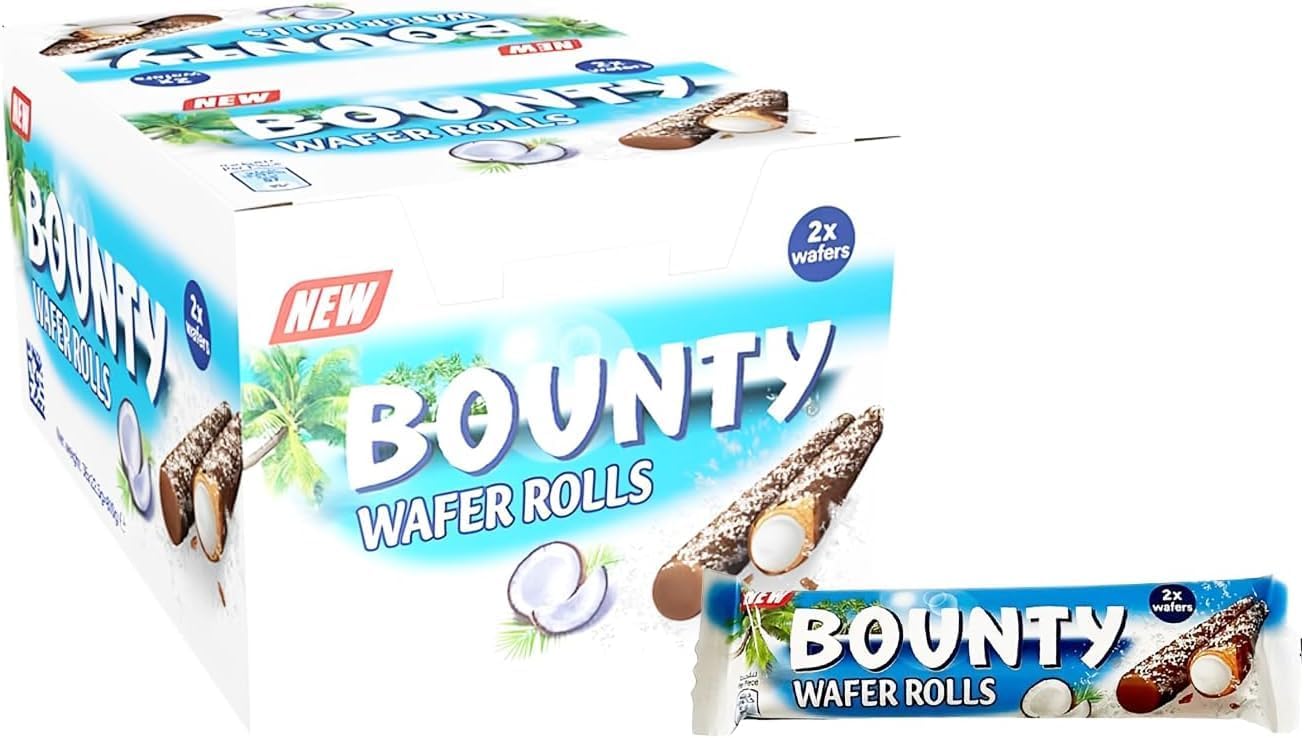 Bounty Wafer Rolls I Pack of 12 (22.5g) I Dubia Import by The American Store