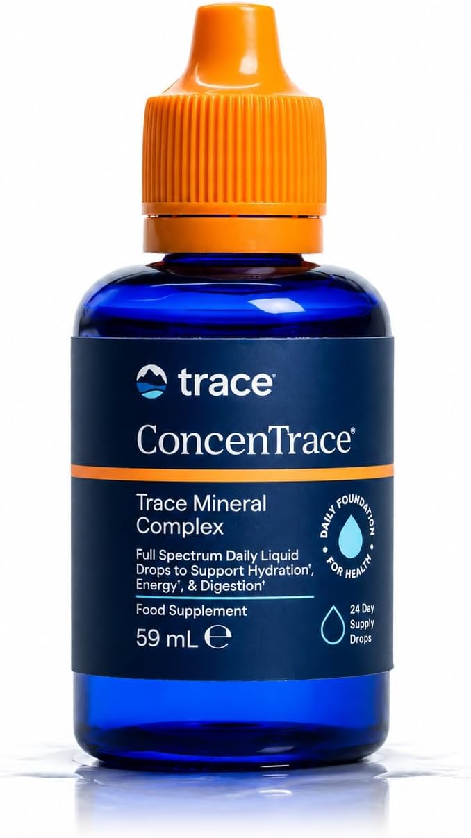 Trace Minerals ConcenTrace Trace Mineral Drops + Electrolytes, 24 Servings