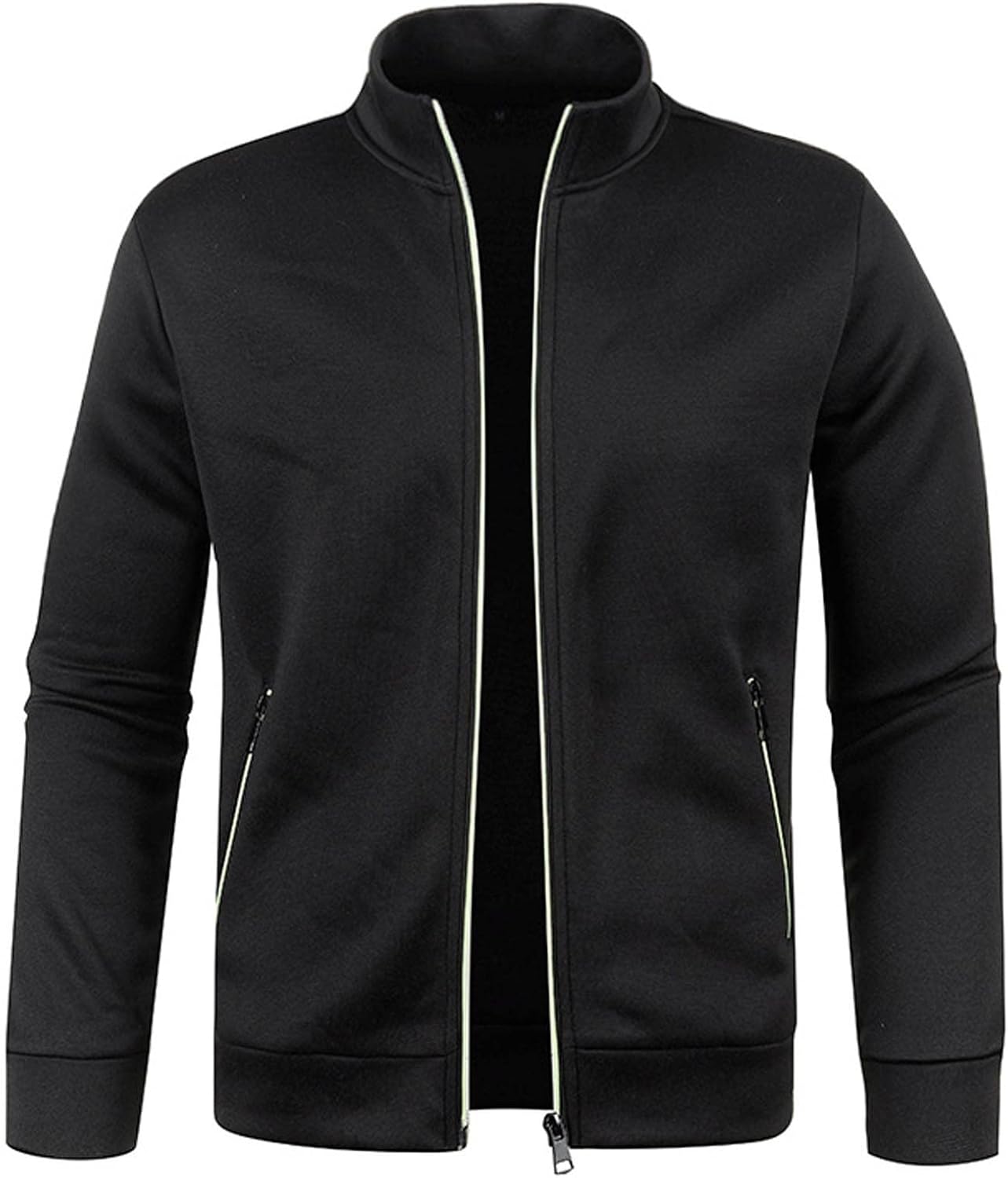 Men's Track Jackets Lightweight Full Zip Tops Casual Slim Fit Coat Workout Running Athletic Active Jacket With Pockets