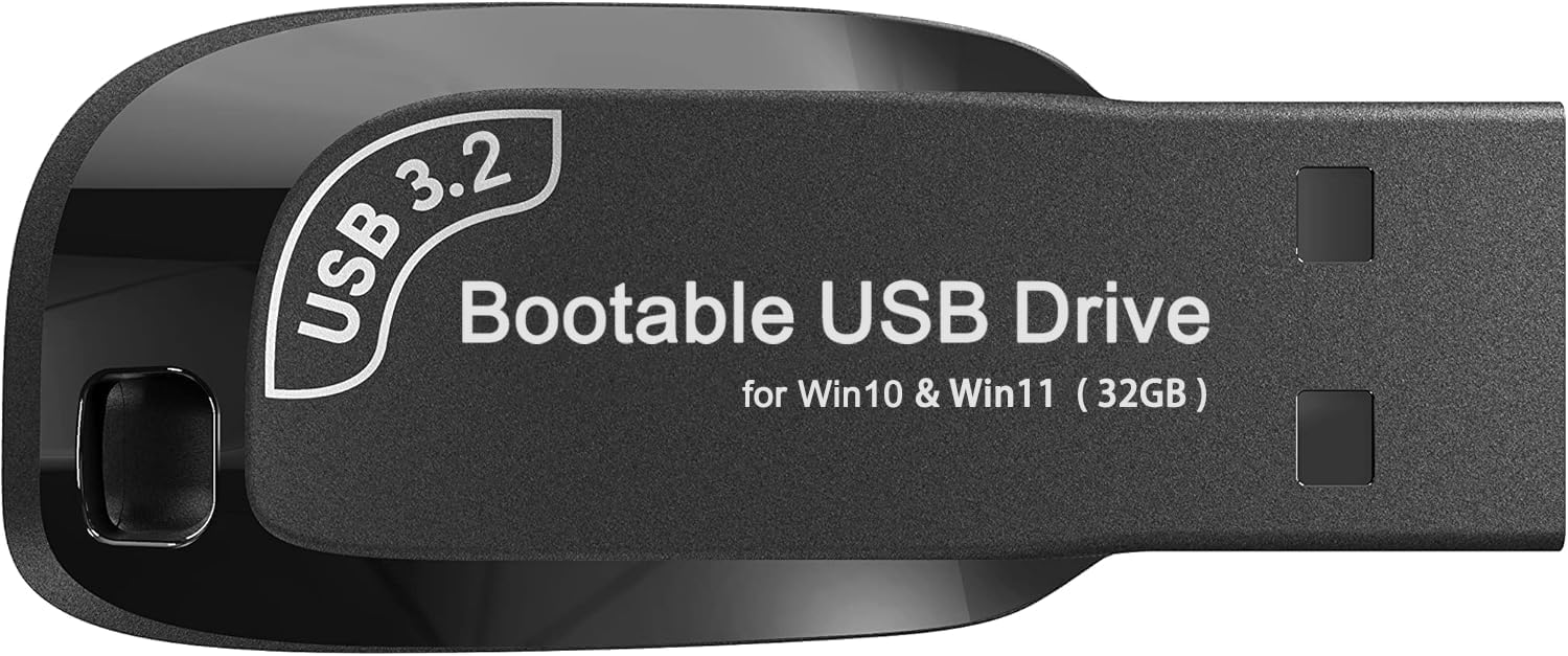 32GB - Bootable USB Driver 3.2 for Windows 10 & 11,Password Reset,Network Drives (WiFi & LAN),Supported UEFI and Legacy, Reinstall/Restore, Data Recovery, Repair Tool