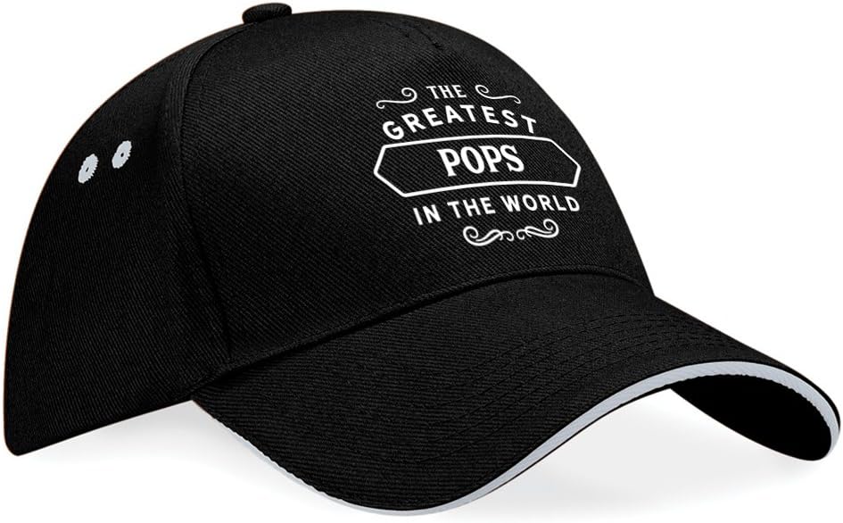 D Design Invent Print! Pops Gift Hat Baseball Cap for Men Keepsake Birthday Present (Black)