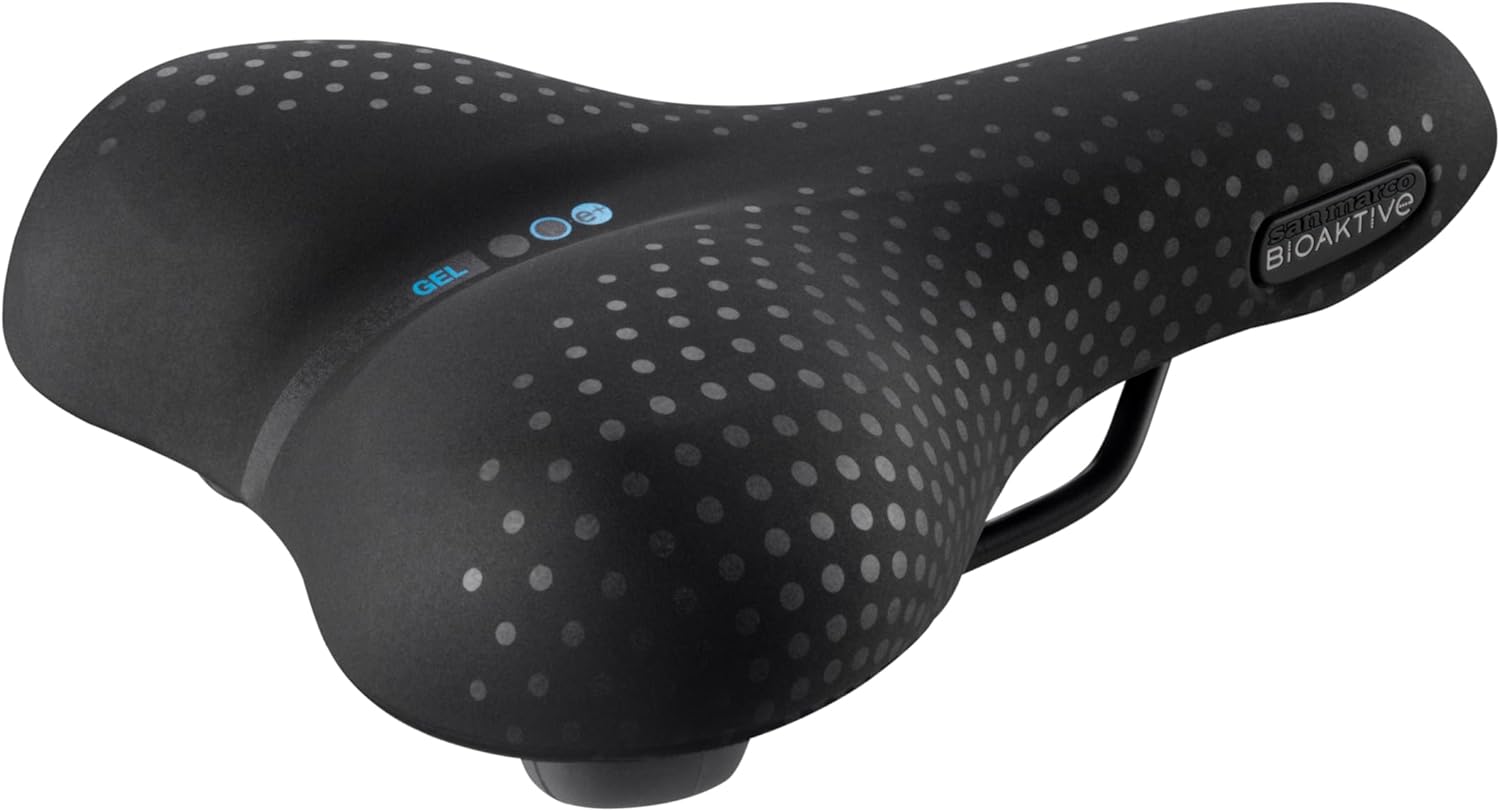 Selle San Marco Unisex – Adults Bioactive Trekking Gel Saddle, Black Suede