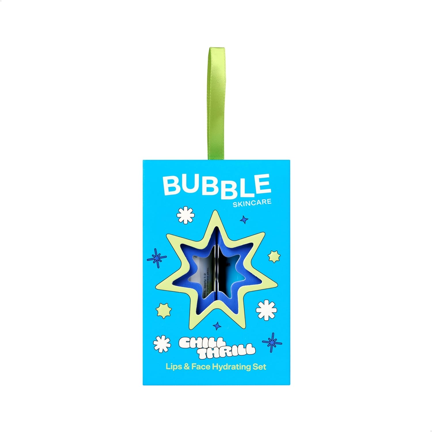 Bubble Skincare Chill Thrill Gift Set - Cloud Surf Face Moisturizer & Tell All Lip Balm - Hydrating Lip Care and Face Cream - Preppy Skincare Suitable for Sensitive Skin (2 Count)