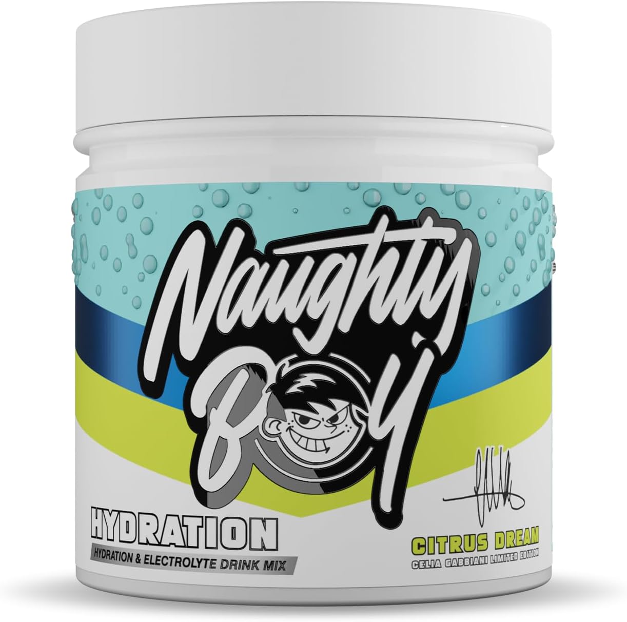 Naughty Boy Hydration & Electrolyte Drink Mix with Over 2400mg of Electrolytes Per Serving, Creatine & Taurine to aid Cell Volumization and Added Super Reds- 255g/30 Servings (Citrus Dream)