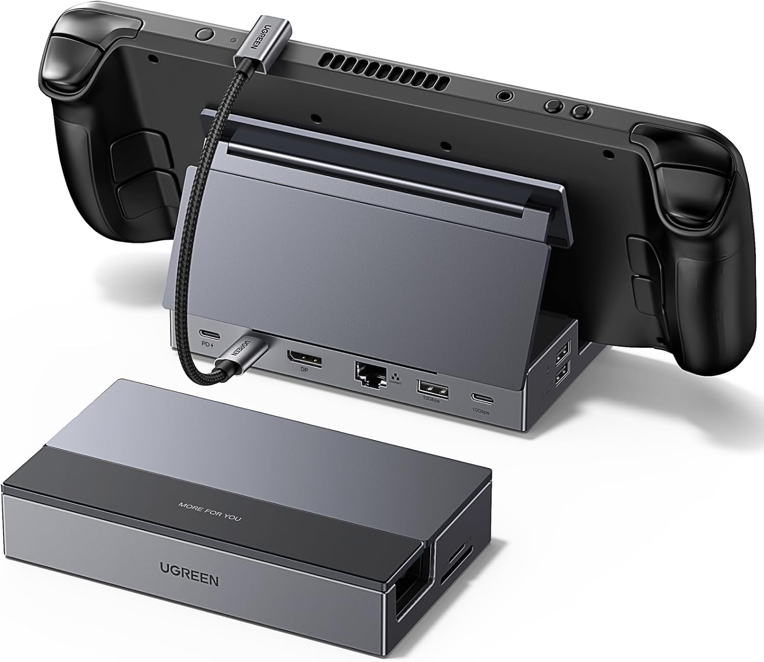 UGREEN Steam Deck Dock (9-in-1), 4K@120Hz Max DP (Not HDMI) Docking Station