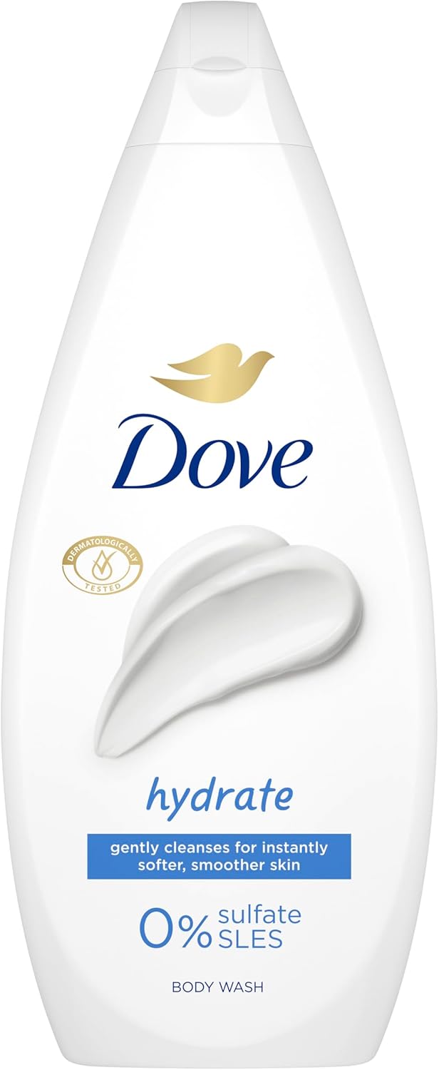 Dove Hydrate Body Wash Body Cleanser shower gel with plant-based moisturisers for softer, smoother skin after one shower 720 ml