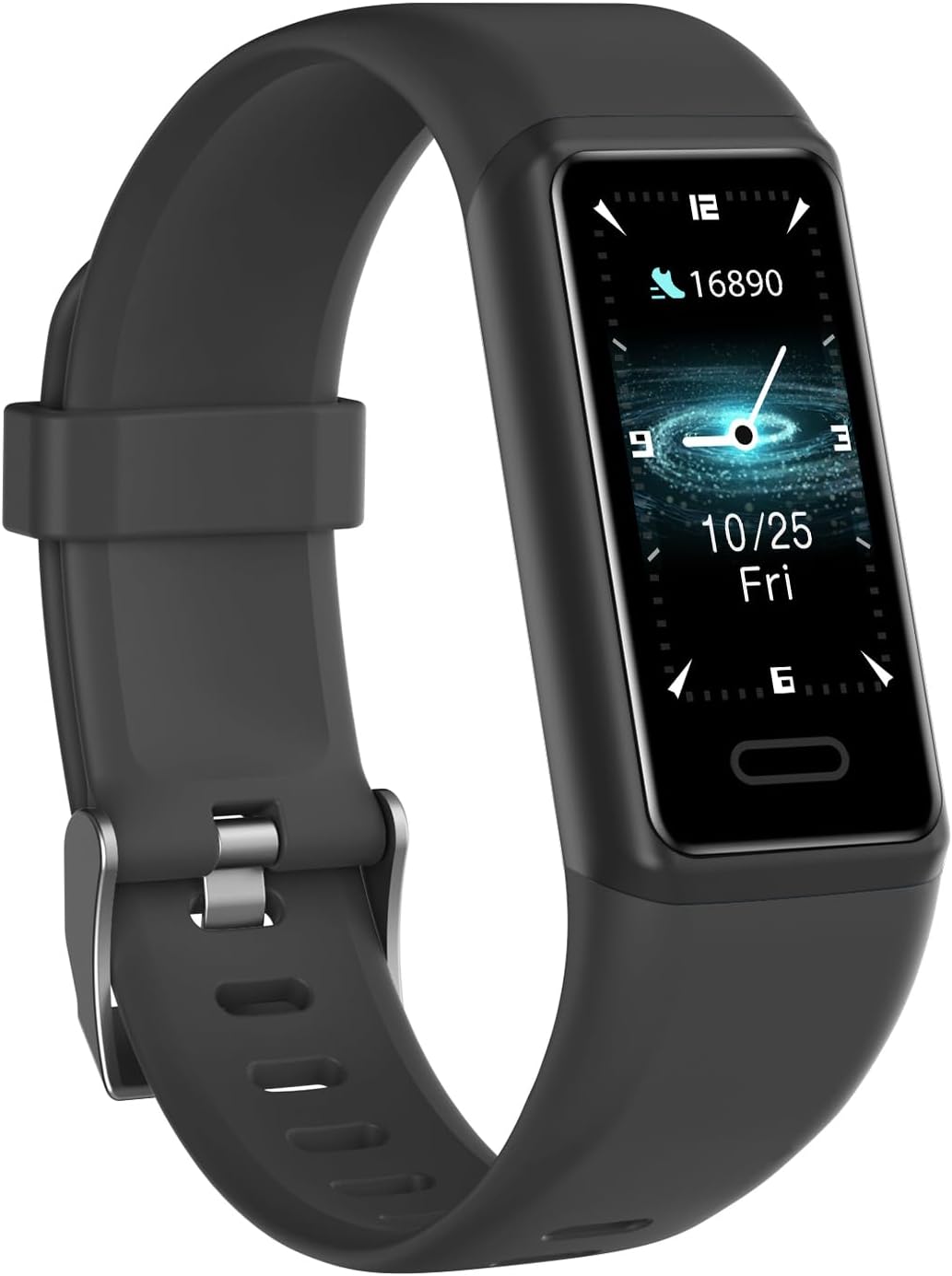 Fitness Tracker, Fitness Watches for Women Men Pedometer Watch with 24/7 Heart Rate Monitor Sleep Tracker Step/Calorie Counter Stopwatch IP68 Waterproof Activity Trackers (Dark Black)