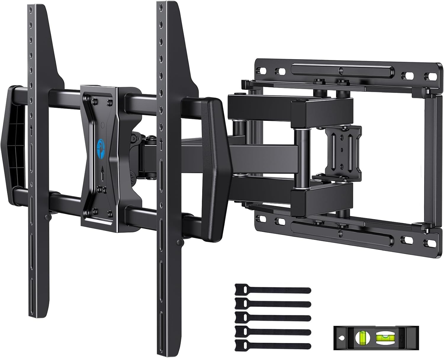 Pipishell Full Motion TV Wall Mount for Most 37-75 inch TVs, Wall Mount Bracket with Dual Articulating Arms, Swivel, Tilt, Max VESA 600x400mm up to 100 lbs, TV Mount Fits 12”/16” Wood Studs, PILF6
