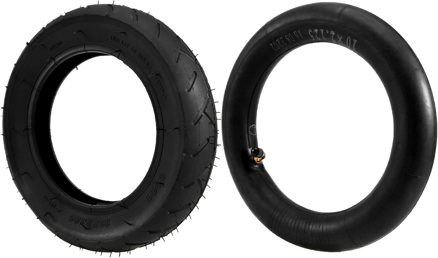 Kopinma 2Pack 10 x 2.125 Tyre Electric Scooter Outer Tire&Inner Tubes Replacement Rubber Tires for 10 Inch Smart Electric Scooter Balancing Hoverboard Self Scooter Bicycle