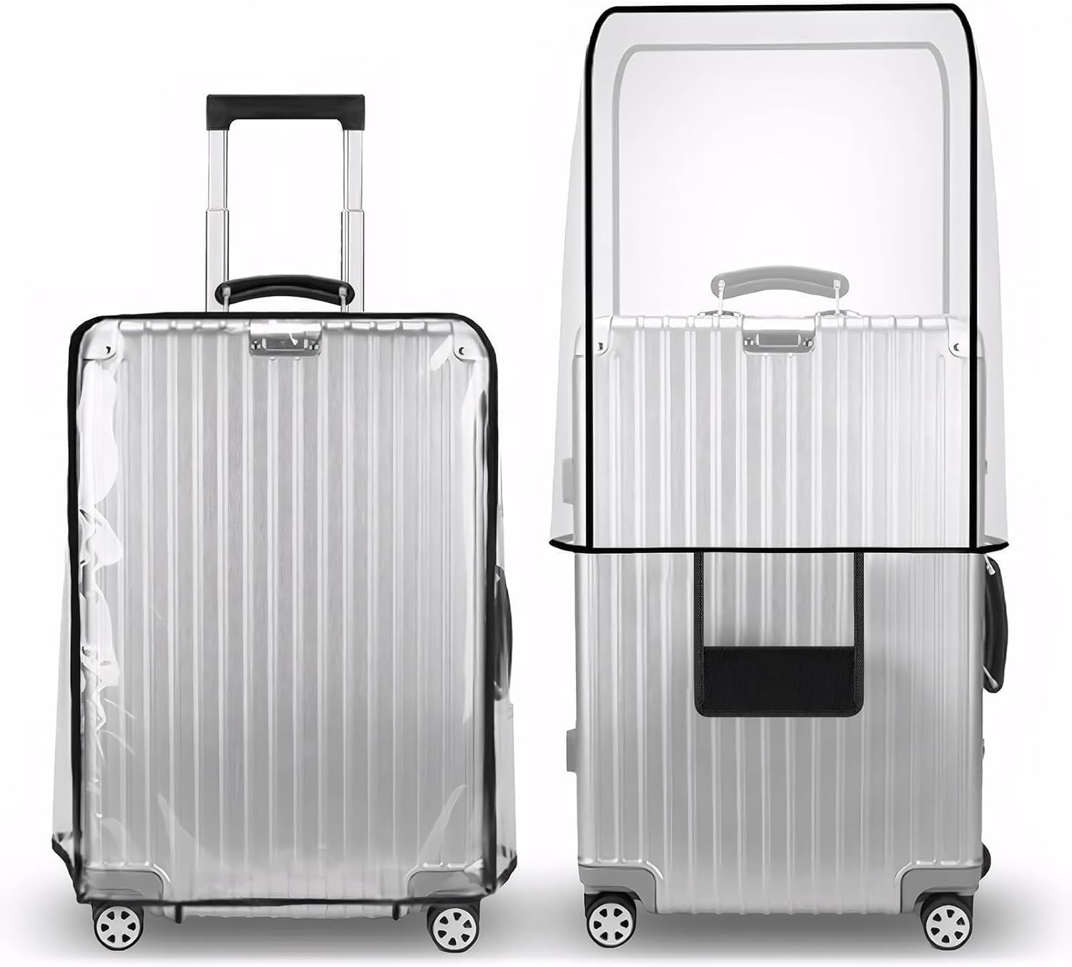 T Tersely Clear PVC Suitcase Cover Protectors 26 Inch Suitcase Baggage Covers - Waterproof Dustproof and Anti-Scratch 26 Inch Luggage Cover (26inch)