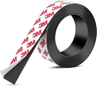 Strong Adhesive Magnetic Tape Strip Roll- 1" x 10ft, Cuttable Magnetic Sheets for,DIY Art Projects, Whiteboards, Fridge Organization - Ideal for Home, School, Office Use.(0.06" Thick)