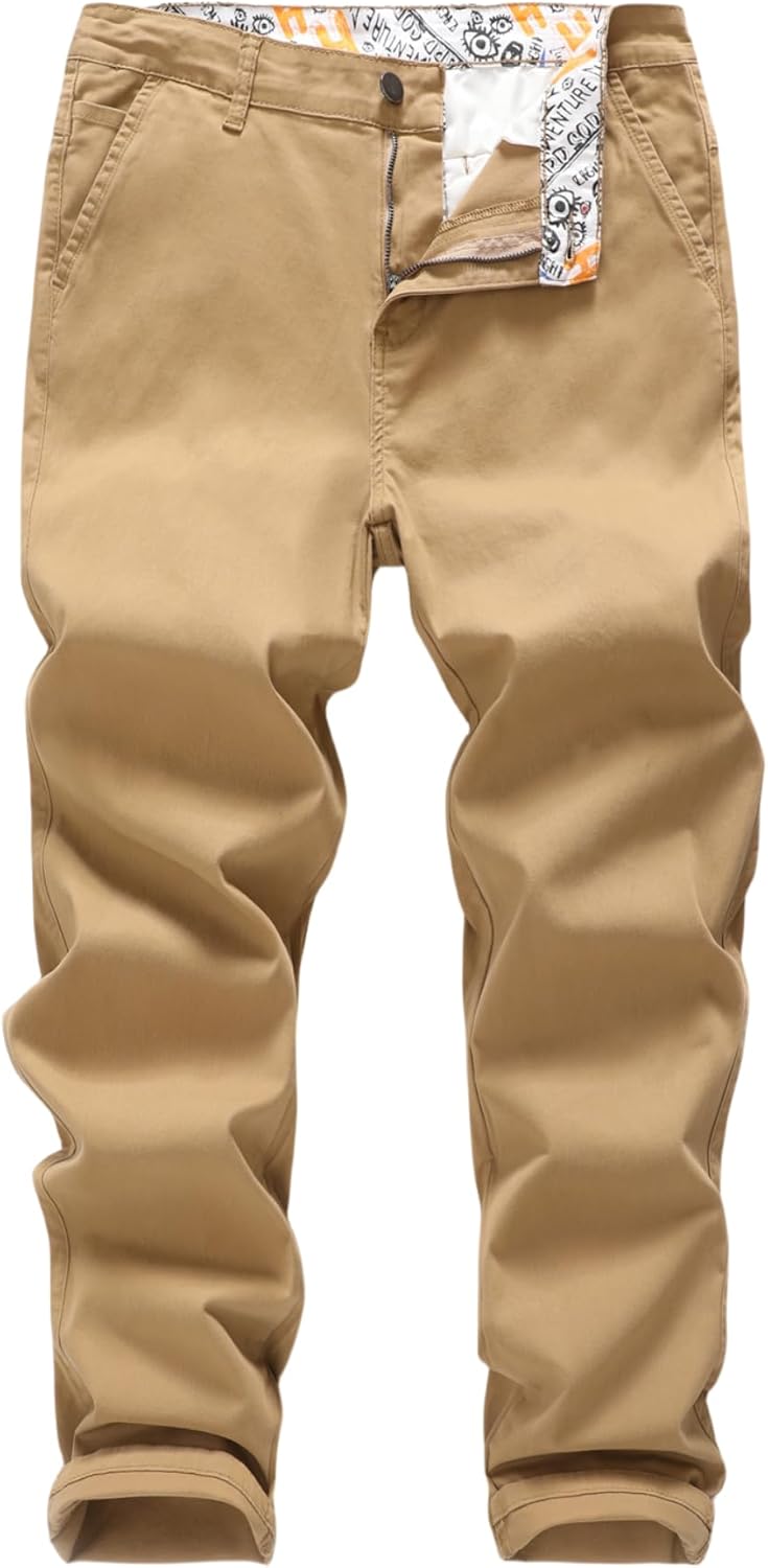 Men's Slim-Fit Stretch Cotton Fashion Tapered Casual Chino Pants