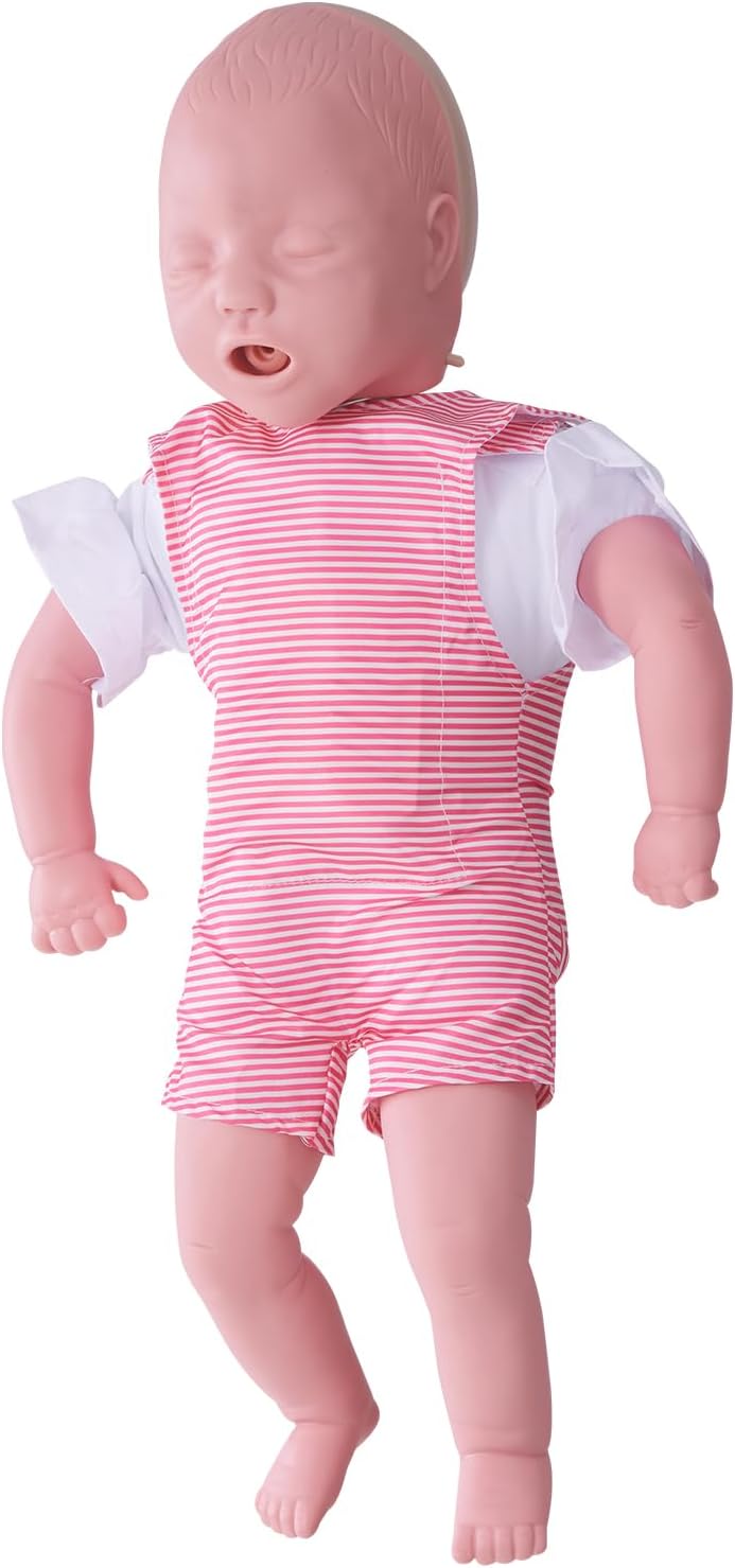 VEVOR Infant CPR Training Manikin, Heimlich Maneuver and Cardiopulmonary Resuscitation (CPR) Practice, Professional Infant Airway Obstruction Training Manikin, Baby Infarction Model for Education