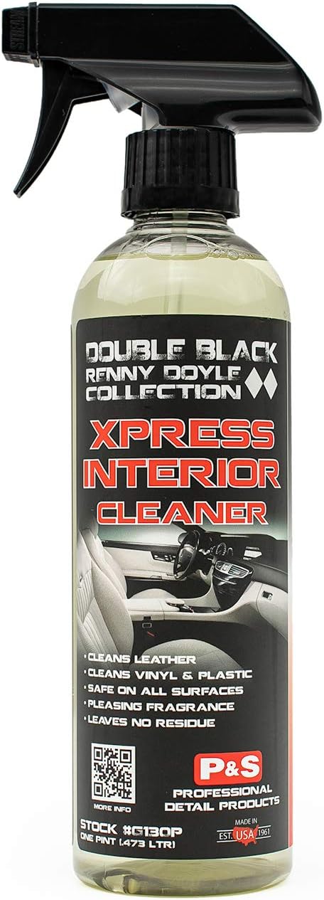 P & S PROFESSIONAL DETAIL PRODUCTS - Xpress Interior Cleaner - All-In-One Solution for Safely Removing Traffic Marks, Dirt, Grease, and Oil; Works on Leather, Vinyl, and Plastic; Fresh Scent - 1 Pint