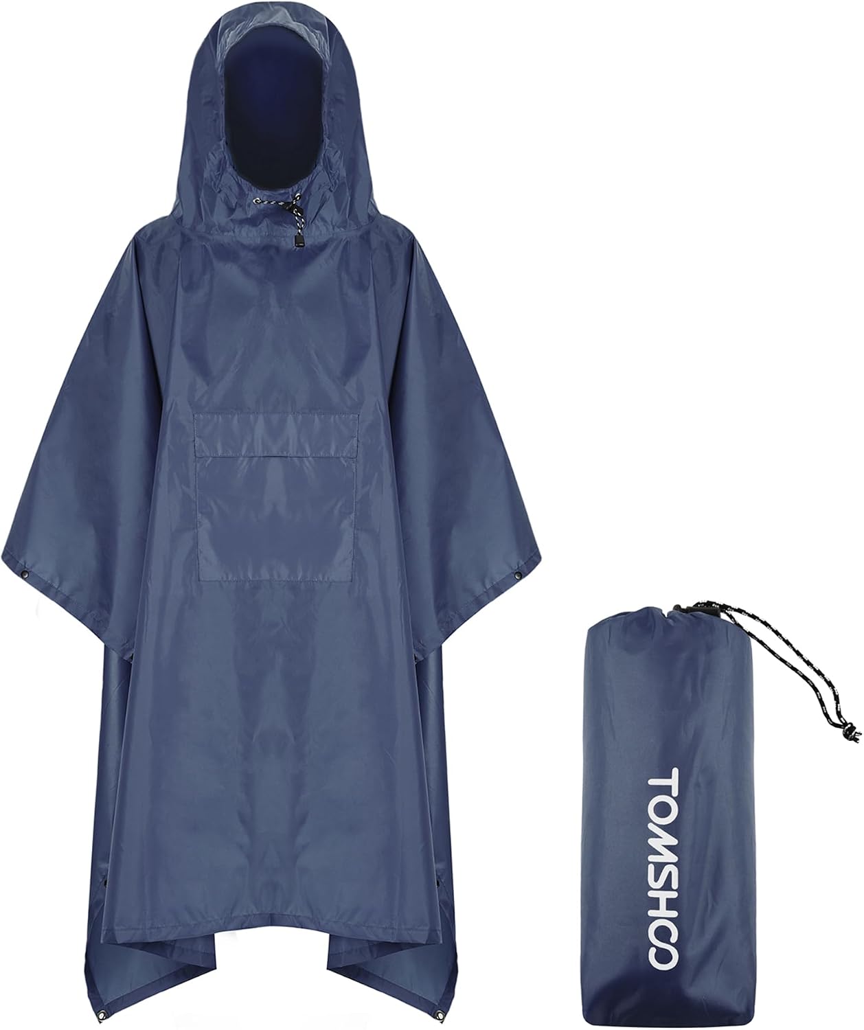 TOMSHOO 3 in 1 Rain Poncho Waterproof Adult