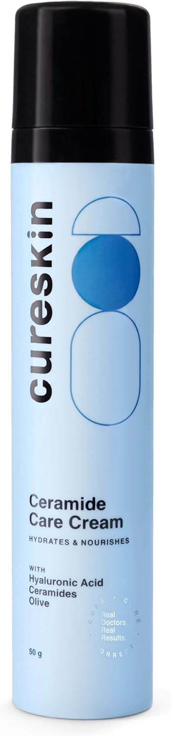 Cureskin Ceramide Moisturizer SPF 40 PA+++ Skin Barrier Repair Face Moisturizer for Men and Women | Hyaluronic Acid Moisturizer for Face | Anti Aging Cream for Women and Men
