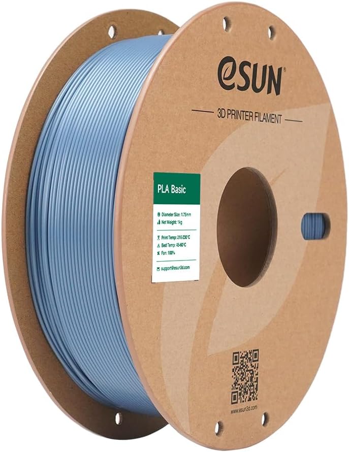 eSUN PLA Basic Filament 1.75mm 3D Printer Filament 1KG Light Grey