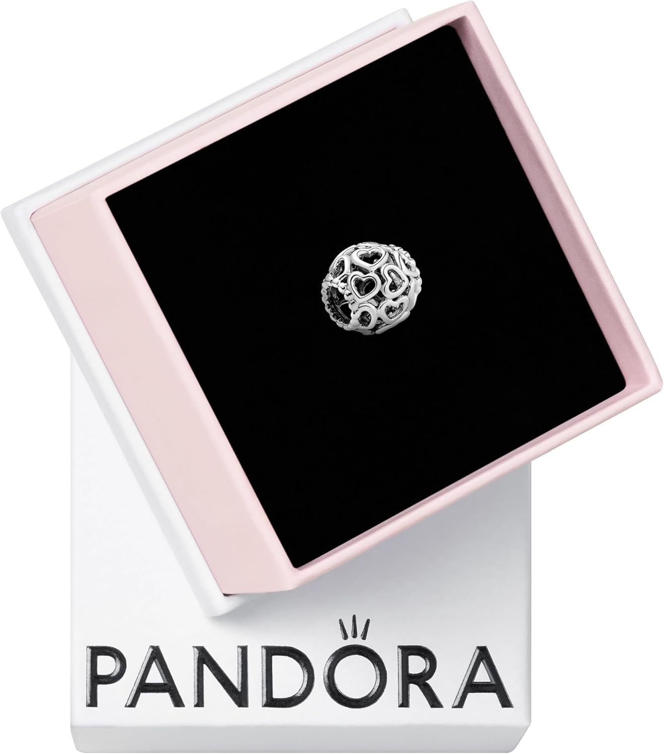 PANDORA Hearts All Over Charm - Bracelet Charm for PANDORA Moments Bracelets - Stunning Women's Jewelry - Gift for Women in Your Life - Made with Sterling Silver - With Gift Box