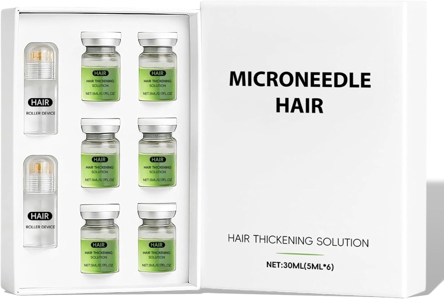 Hair Regrowth System, Advanced Hair Growth with Ginseng, Eclipta Prostrata, Peppermint Oil & Ginger Root, Gentle Painless, Strengthens Hair Roots Thickening Serum for Men & Women (1PCS)