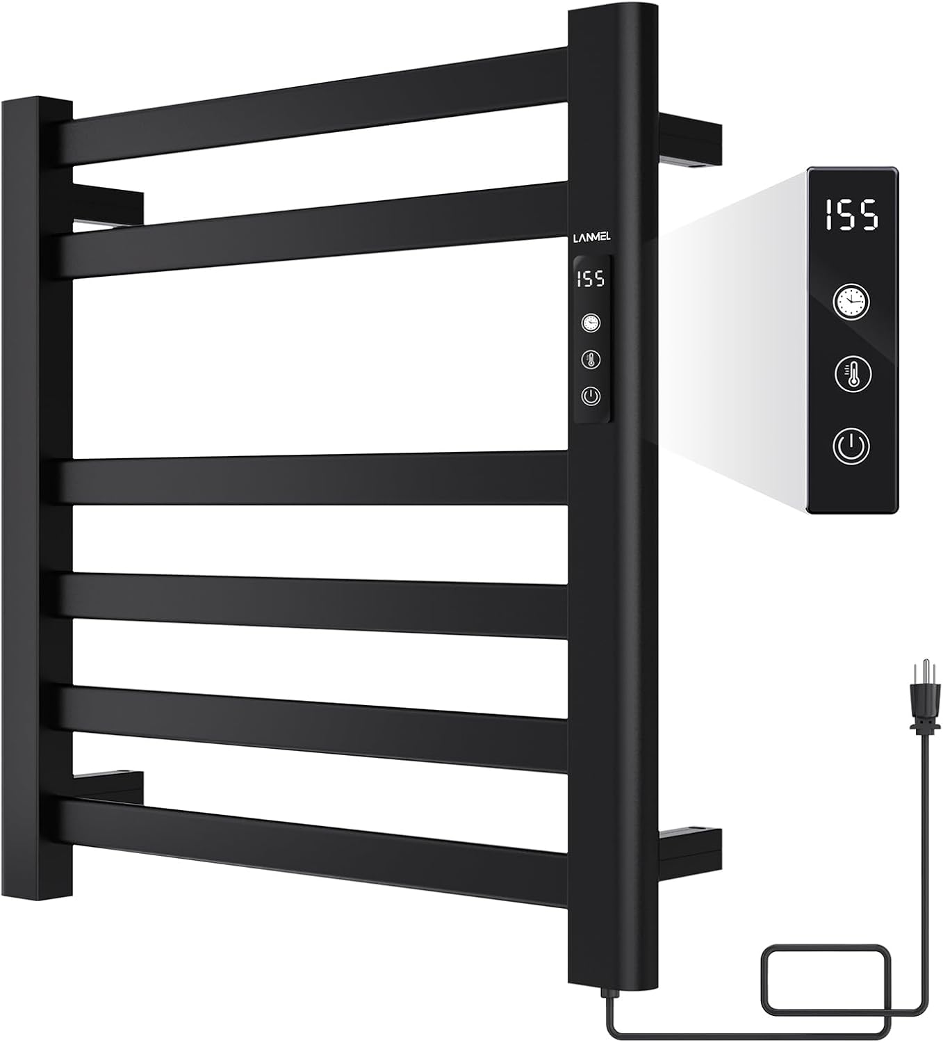 LANMEL Towel Warmers for Bathroom, Wall Mounted Heated Towel Dryer Rack