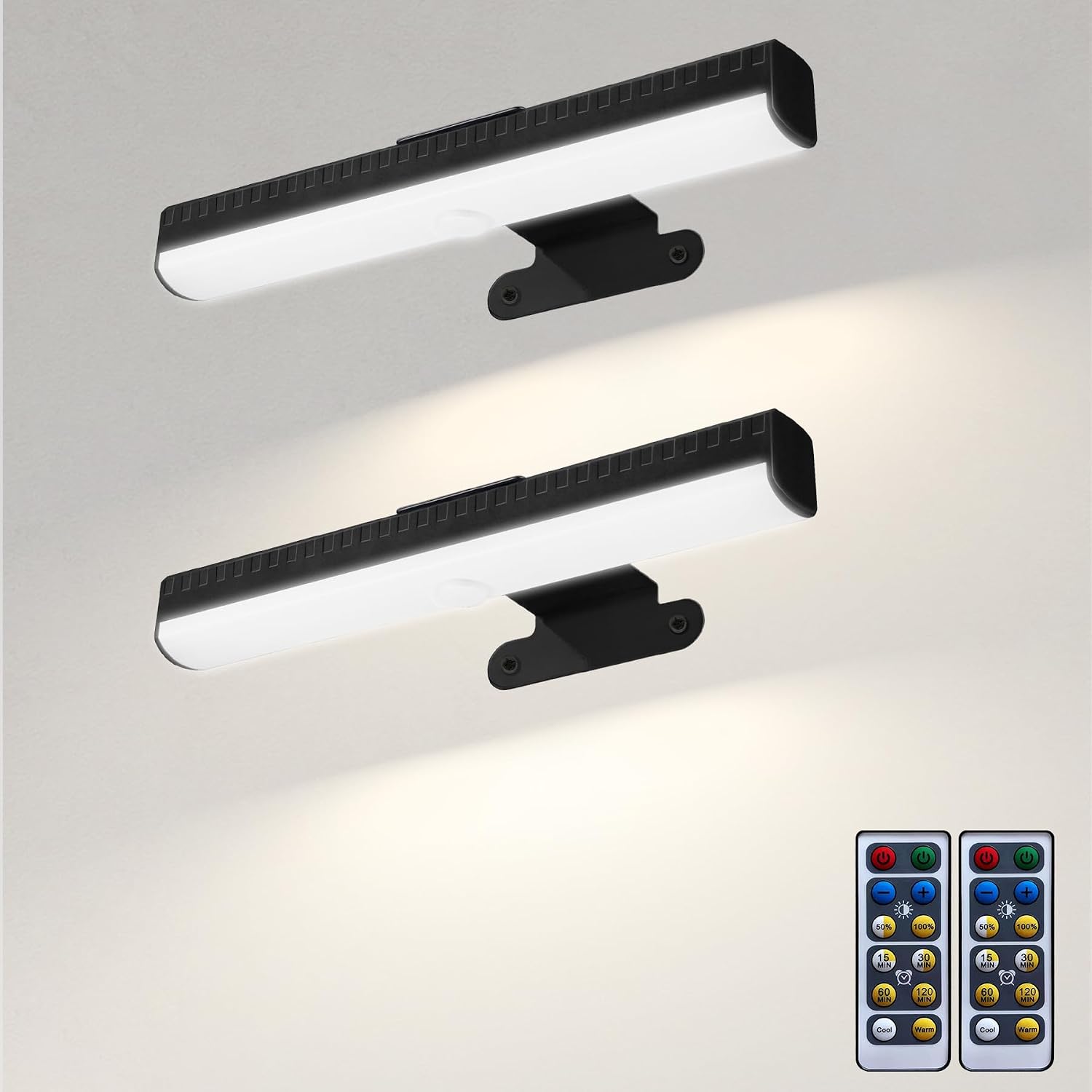 Arixinks Picture Light for Wall Art Indoor, Battery Operated Painting Lighting with 3 Colors, Remote Led Display Accent Light Brightness Dimmable Timer for Pictures Frames Portrait Gallery Dartboard