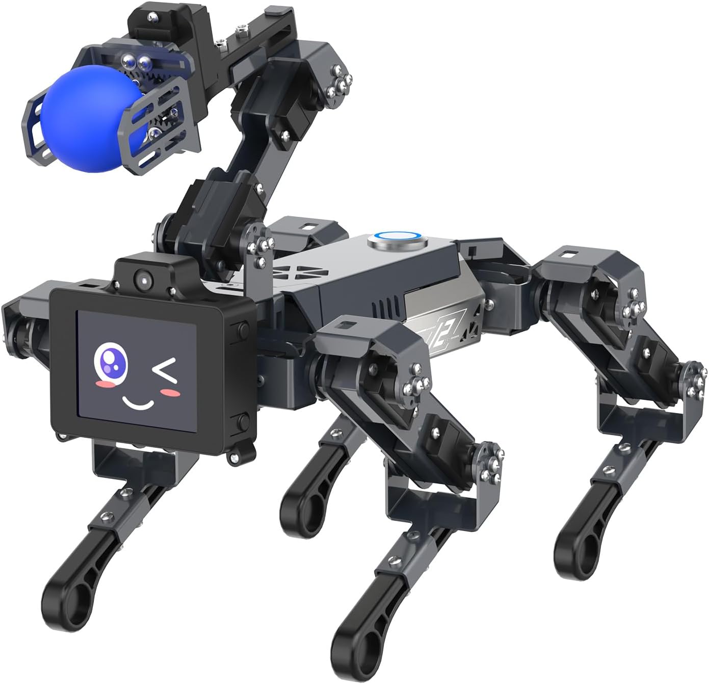Yahboom AI Embodied Intelligent Robot Dog, 15DOF, Programming Education AI Robot Dog with Robotic Arms, ThinkingRobot, APP Controlled Visual Recognition Ro-bot Pet