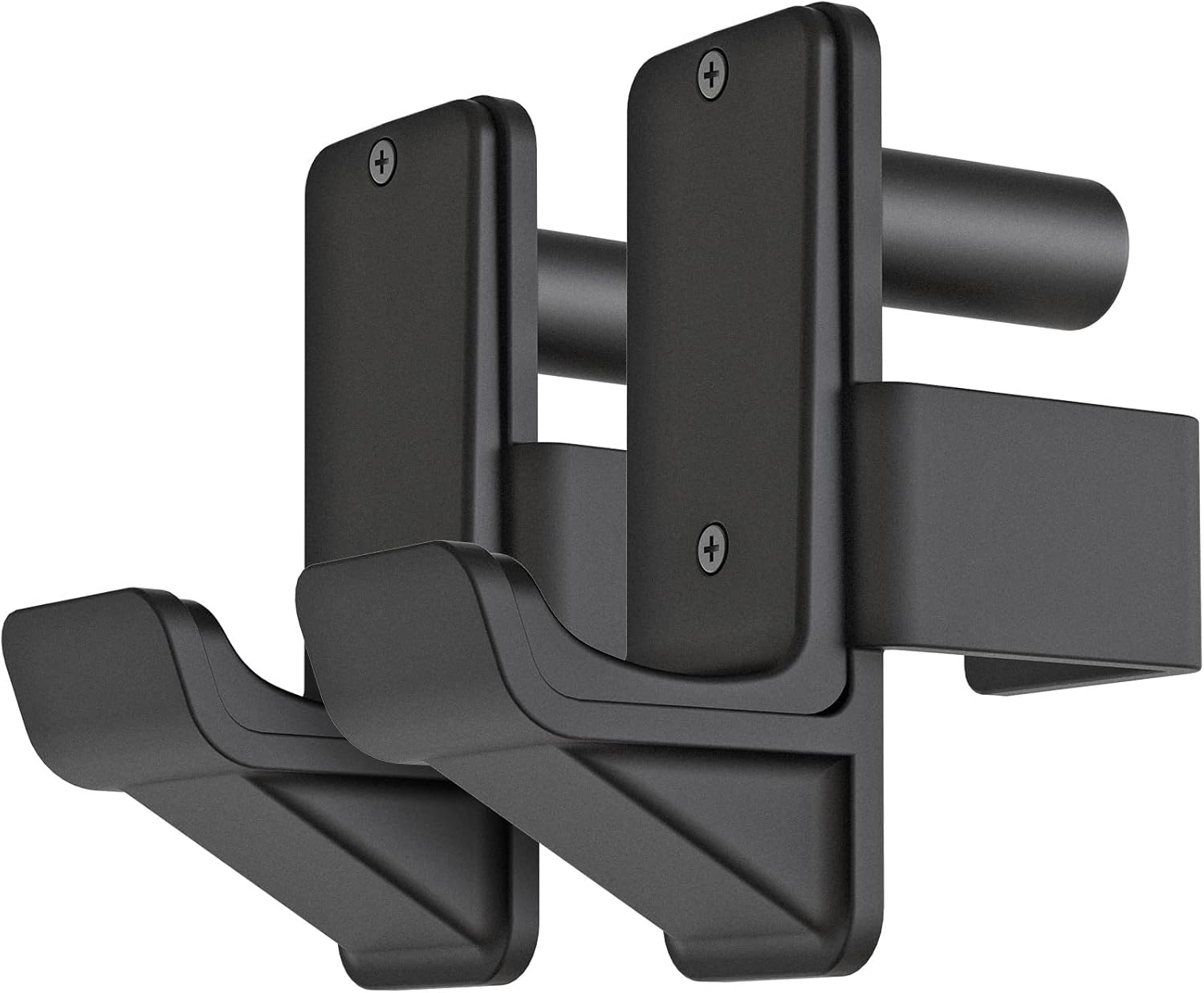 Kipika Heavy-Duty J-Hooks - Reinforced Steel, Rubber Padded, fits 2"x2"/3"x3" Power Racks/Squat Stands, multi-hole sizes, for Strength Training,Set of 2