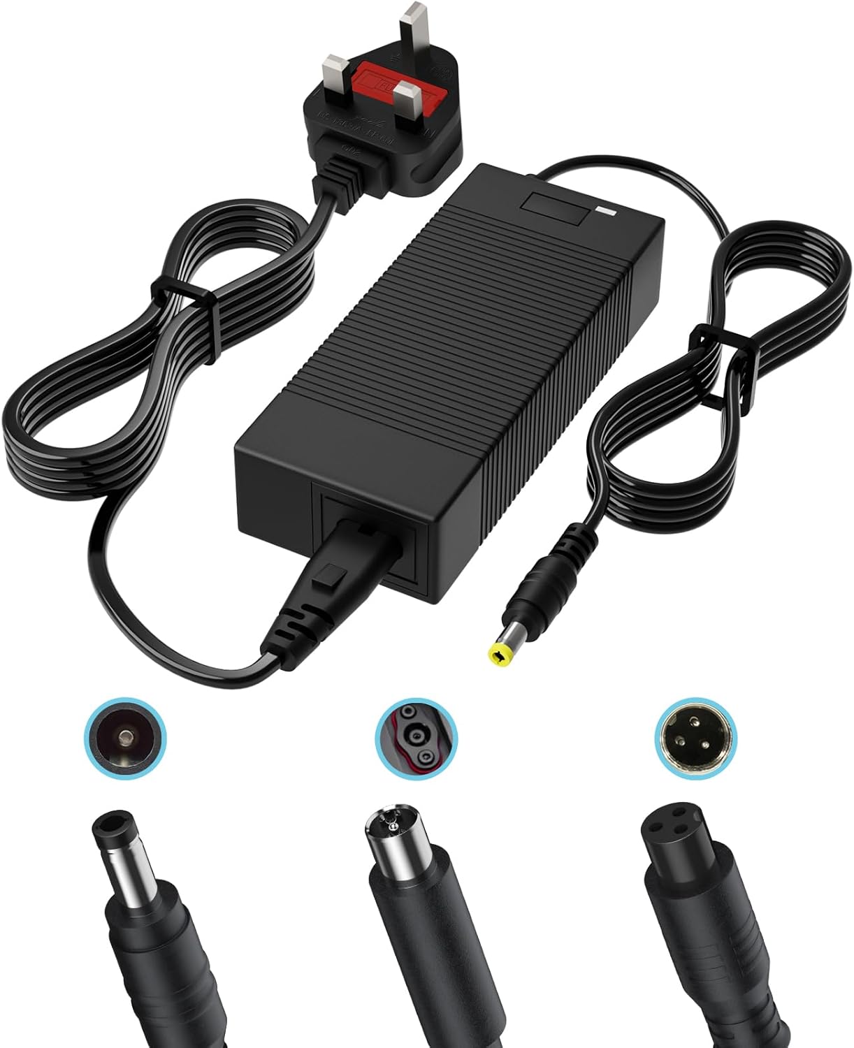 42V 2A Universal Battery Charger, 3-in-1 Replacement Charger Compatible with Razor/Jetson/Voyage, Gotrax & Ninebot