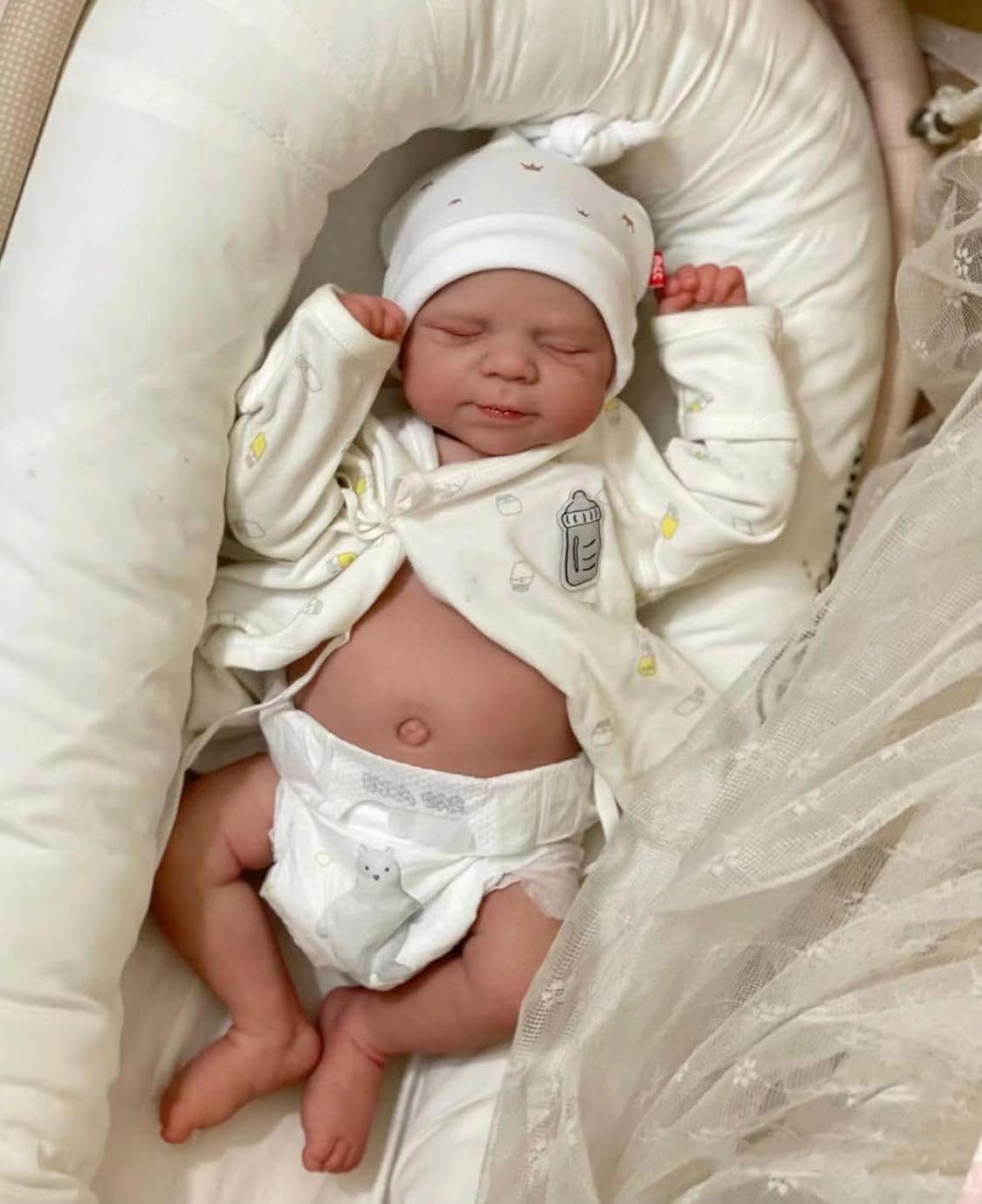 Anano Reborn Baby Full Body Silicone Vinyl Reborn Baby Boy 18 Inches Realistic Newborn Baby Dolls Look Like Real Reborn Baby Doll Full Body Silicone Reborn Baby Dolls Lifelike Real Sleeping Baby Doll