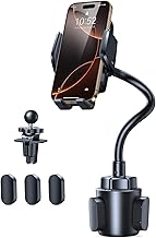 TECKNET Cup Holder Phone Holder, 2-in-1 Cup Phone Holder for Car, Universal Adjustable Gooseneck Cup Holder Phone Mount, Compatible with iPhone 16/15/14/13 and All Smartphones