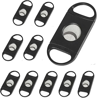 Cigar Cutter Double Blade Guillotine Portable Double Stainless Steel Blade Cigar Clippers Tool 10 Pack