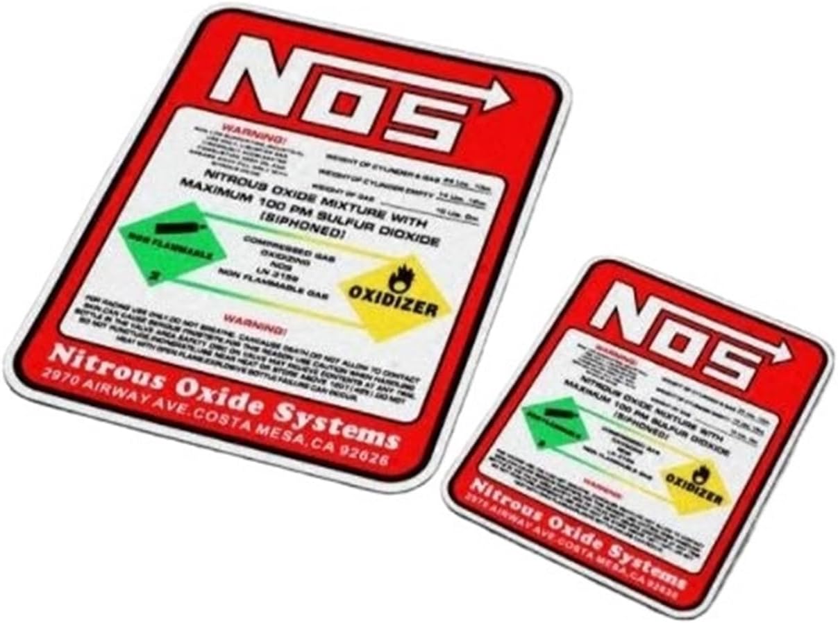 SHFT NOS Nitrous Oxide Systems Reflective Vinyl Racing Car Decal (Color : Reflective, Size : 15cm)