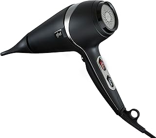 ghd Air Hair Dryer — 1600w Professional Blow Dryer, Salon Strength Motor, Concentrator Nozzle, Adjustable Temperature Setting, and Ionic Technology for Super-Fast Drying — Black