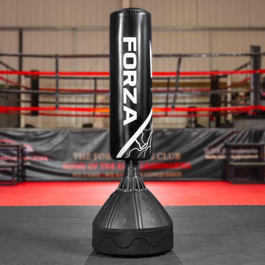 FORZA Freestanding 6ft Punch Bag | Heavy Duty Free Standing Boxing & Kickboxing Bag for Home Gym & Fitness Training – Microfibre Leather Punch Bag with Shock Absorbing Foam