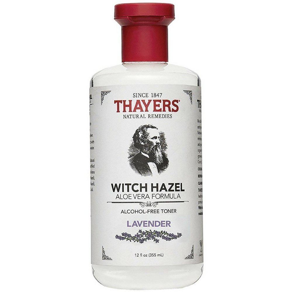 Thayers Alcohol-Free Witch Hazel with Organic Aloe Vera Formula Toner, Lavender 12 oz (Pack of 4)