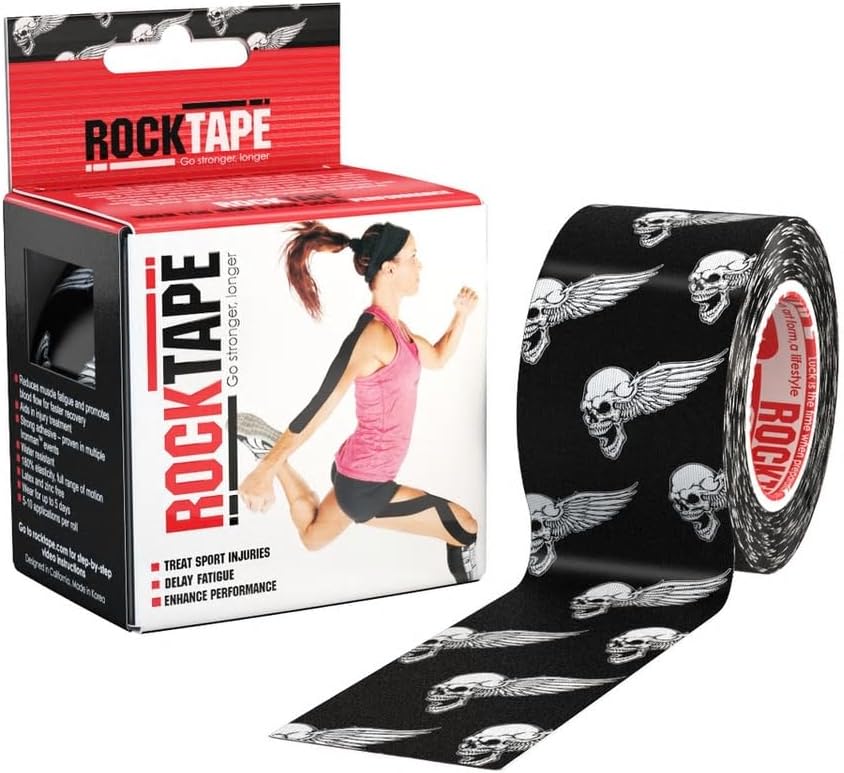RockTape Unisex 799975713397 kinesiology recovery tapes, Skull, Uncut Roll - 5cm Wide UK