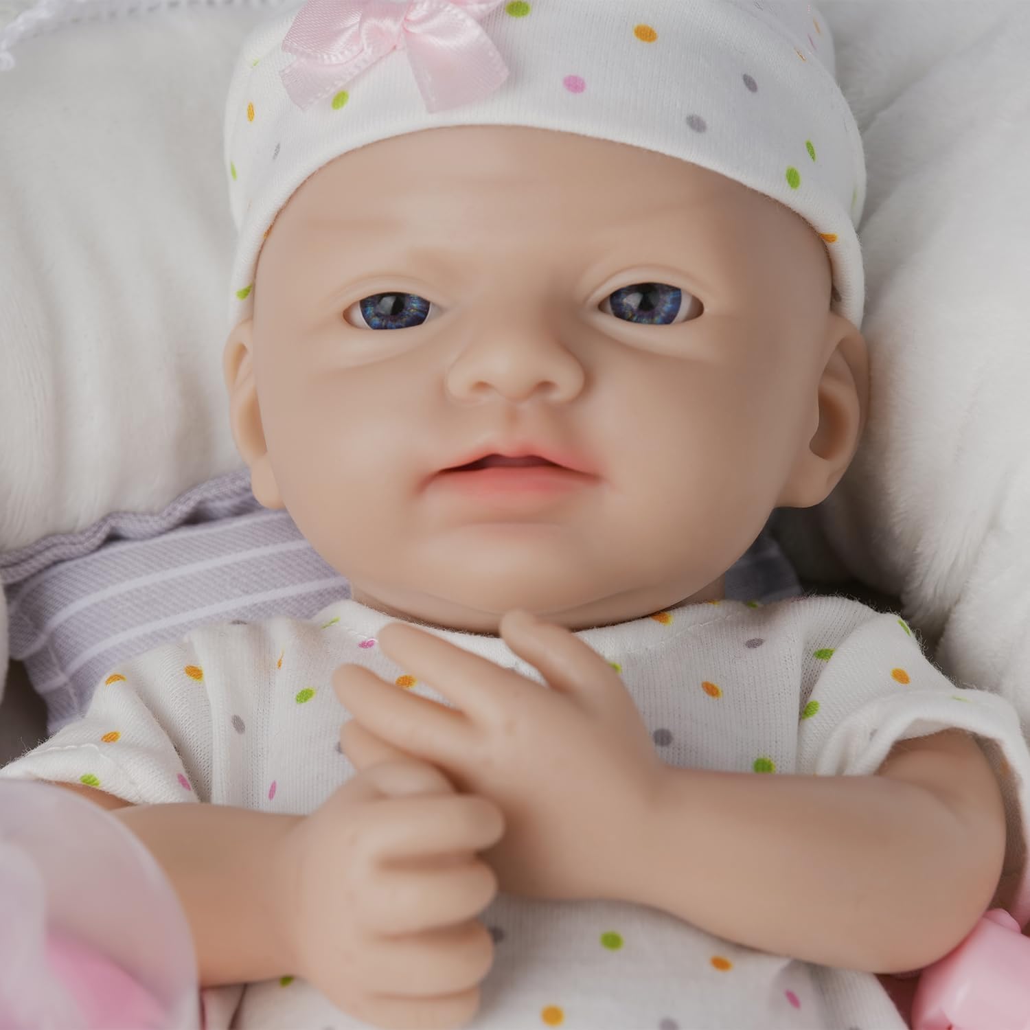 IVITA Full Body Silicone Reborn Baby Doll Newborn Baby Doll Open Mouth Soft Silicone Doll Girl (10inch)