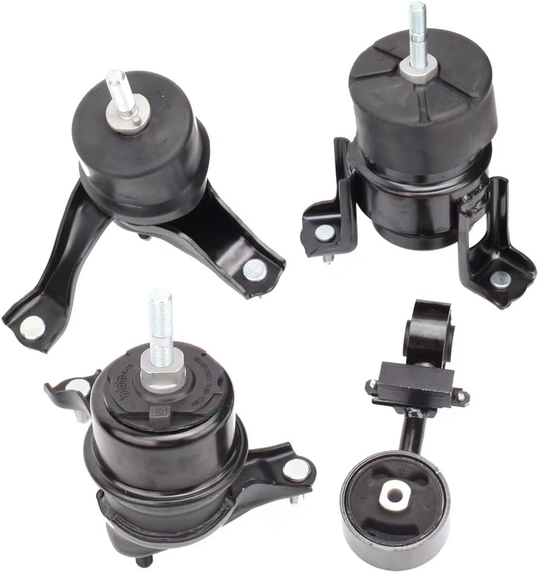 Engine Motor and Trans Mounts Compatible with 2002-2006 Camry (2.4L) and 2004-2008 Solara 2.4L Auto Transmission, Replace OE A4203 A4204 A4207 A4211, Set of 4
