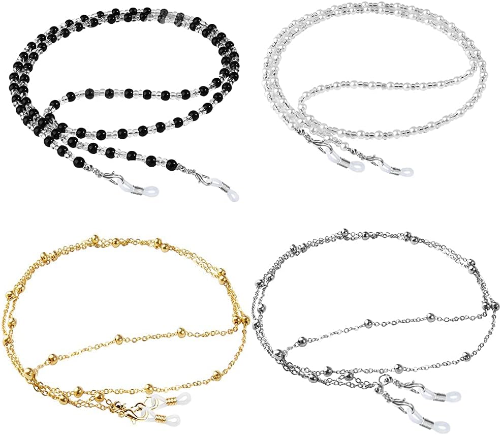 ONESING 4-10 Pcs Eyeglass Chains for Women Eyeglasses String Holder Glasses Strap Eyewear Chain Glasses Cord Lanyard Gift